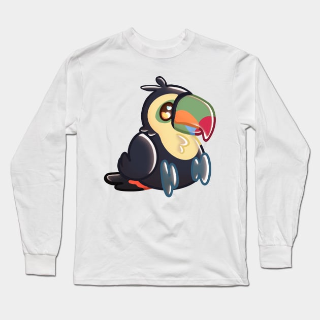 Keel billed toucan Long Sleeve T-Shirt by OrangeRamphasto